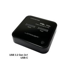 LC-Power Docking station NVMEM.2 SSD, USB-C port, 2x SSD-a,Transfer rate do 10 Gb/s