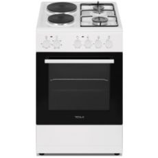 TESLA Šporet kombin. CM5220SWsamostojeći; 2 ringle + 2 plin2 ringle + 2 plin; 7,6 kW, 43 lit,bijeli