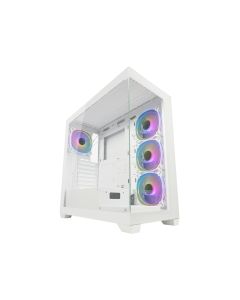 LC-Power Case Gaming 715W Midi-tower, ATX, 4x ARGB fan1x USB-C, 2x USB-A, White