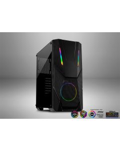 Inter-tech Case IT-3303 HornetATX, ITX, 2x ARGB LED strips,1x 120mm ARGB fan,