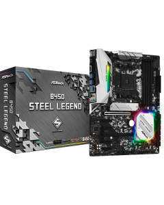 ASROCK MB B450 STEEL LEGENDAMD B450;AM4;4xDDR4;RAIDHDMI,DP;ATX