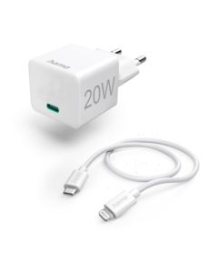 Punjač set HAMA za Iphone, 20W, 1m, bijeli