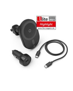 Wireless punjač HAMA "MagChargeCar FC15" crni