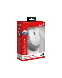 Genius bluetooth wls miš bijel NX-8000S BT white, 3 tipke, 1200 DPI, BlueEye, wireless