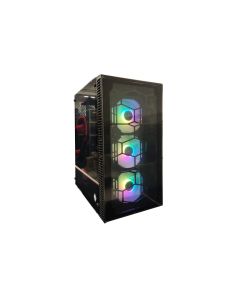 IG-MAX X3805-A06 GIANT GLASScase, E-ATX, 3x12cm RGB fan3xUSB, audio panel